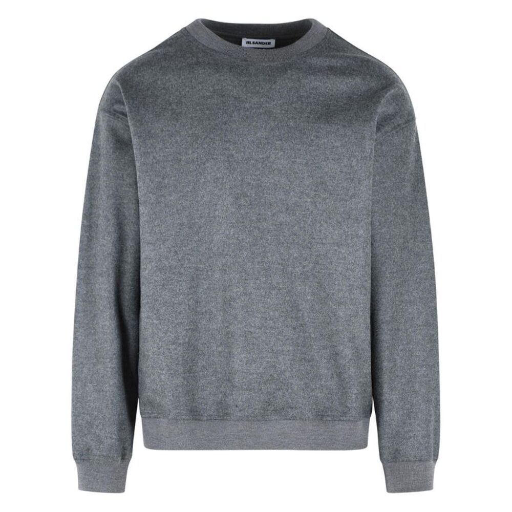 Jil Sander Grey Wool Sweatshirt Men